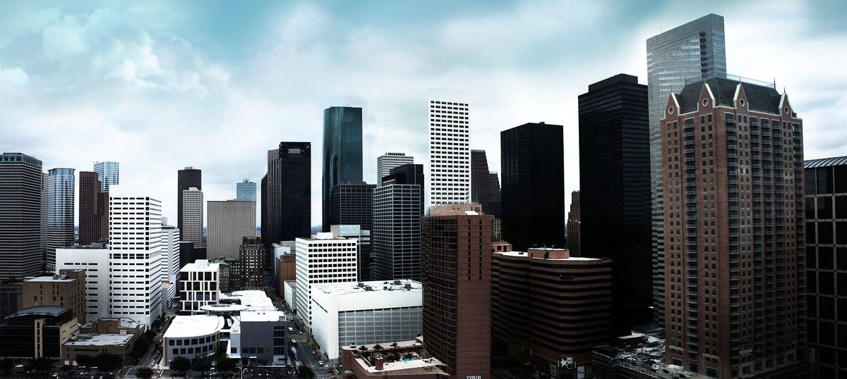The Houston, Texas downtown skyline panorama